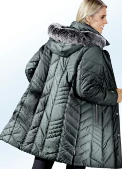 Damen Mona Wintermäntel<Kurzmantel mit abnehmbarer Kapuze