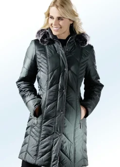 Damen Mona Wintermäntel<Kurzmantel mit abnehmbarer Kapuze