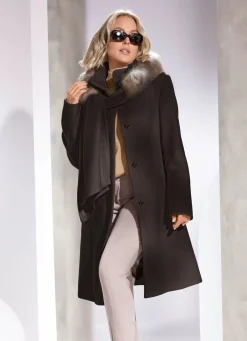 Damen Mona Wollmäntel<Kurzmantel mit abnehmbarem Schal