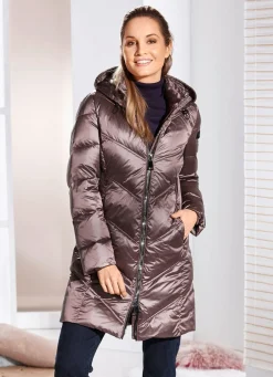 Damen Mona Wintermäntel<Kurzmantel mit fester Kapuze