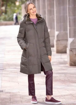 Damen Mona Wintermäntel<Kurzmantel mit größenverstellbarer Kapuze