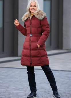 Damen Mona Wintermäntel<Kurzmantel mit Gürtel