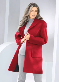 Damen Mona Wollmäntel<Kurzmantel mit Knopfleiste