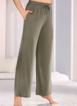 Damen Mona Schlafanzüge<Lange Laurina Lounge-Hose, mit Kordelzug und Taschen