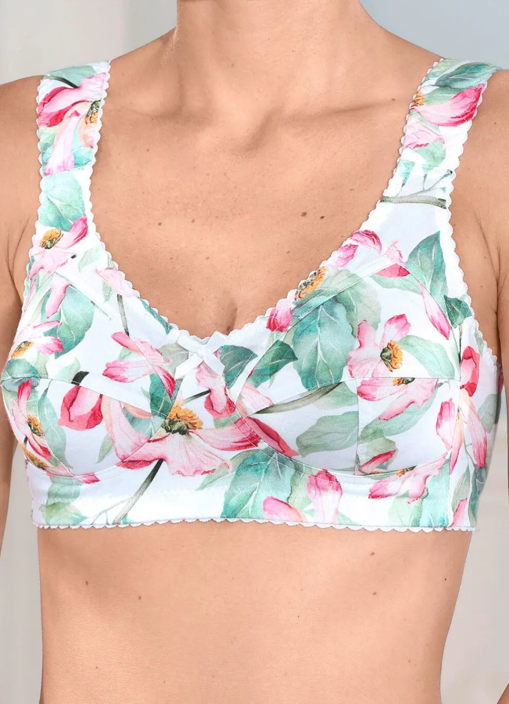 Laurina BH mit buntem Floraldessin Damen Bh Ohne Bügel