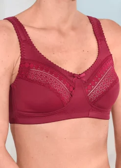 Best Laurina BH mit Elastikspitze in den Obercups Damen Bh Ohne Bügel|Bh Mit Spitze