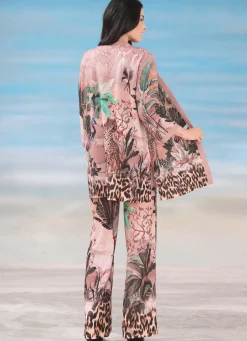 Damen Mona Strandkleider<Laurina Blusenjacke mit farbbrillantem Druckdessin