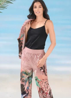Damen Mona Strandkleider<Laurina Blusenjacke mit farbbrillantem Druckdessin