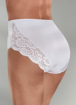 Laurina Dreierpack Slips mit Elastikspitze Damen Slips