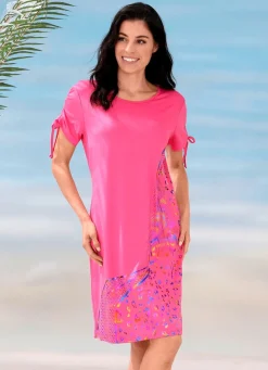 Damen Mona Strandkleider|Sommerkleider<Laurina Kleid mit schimmerndem Druck