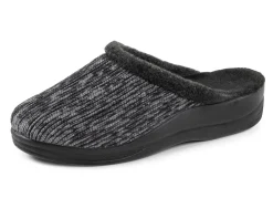 Online Laurina Pantoffel aus changierendem Cord-Material mit Filzbesatz Damen Hausschuhe
