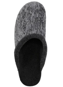 Online Laurina Pantoffel aus changierendem Cord-Material mit Filzbesatz Damen Hausschuhe