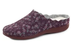 Best Laurina Pantoffel aus floral bedrucktem Filzmaterial Damen Hausschuhe
