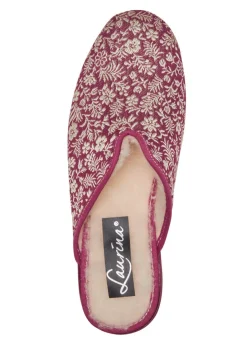 Hot Laurina Pantoffel mit Blumen-Stickerei Damen Hausschuhe