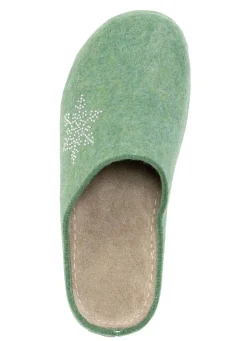 Discount Laurina Pantoffel mit pfiffiger Nietenzier Damen Hausschuhe