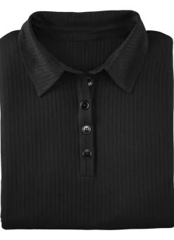 Damen Mona Strandkleider|Kurzarm<Laurina Poloshirt mit Knopfleiste