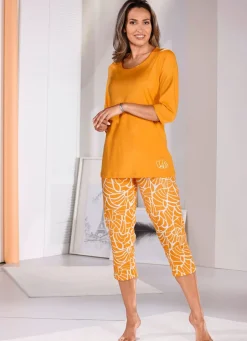 Damen Mona Schlafanzüge<Laurina Schlafanzug mit 3/4-langen Ärmeln und 7/8-langer Hose