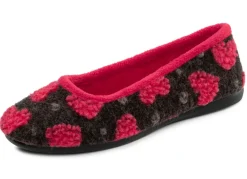 Clearance Laurina, stylische Damen-Ballerinas, mit Herzchen-Dessin Damen Hausschuhe