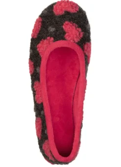 Clearance Laurina, stylische Damen-Ballerinas, mit Herzchen-Dessin Damen Hausschuhe