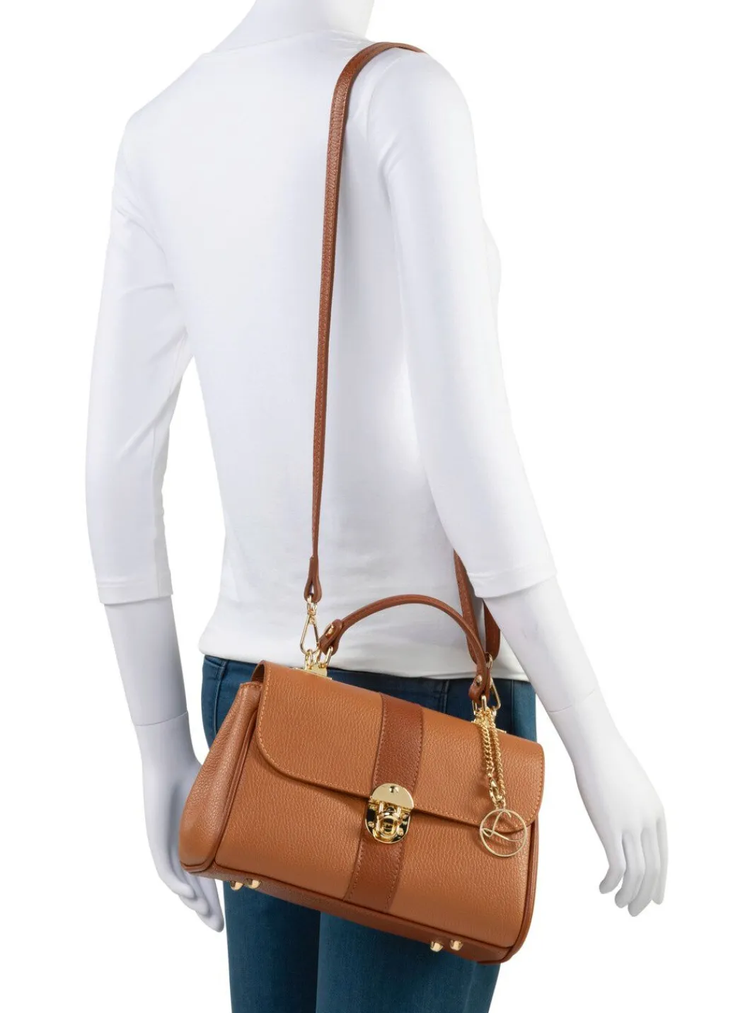 New Laurina Tasche aus genarbtem Kalb-Nappaleder Handtaschen