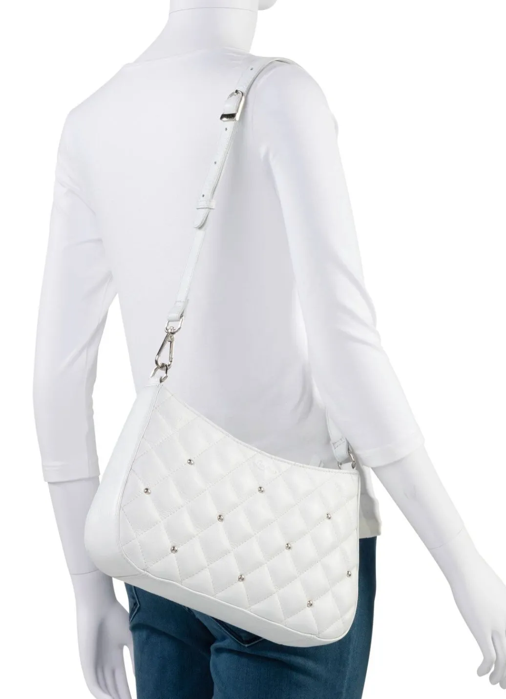 New Laurina Tasche mit angesagter Steppung und Ziernieten Handtaschen