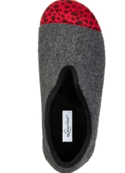 Sale Laurina, trendige Damen-Hausschuhe, Weite H, mit Leo-Druck Damen Hausschuhe