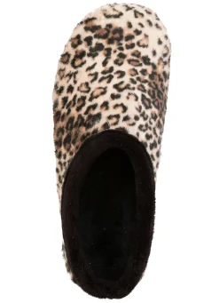 Sale Laurina, trendige Damen-Hausschuhe, mit Leoparden-Dessin Damen Hausschuhe