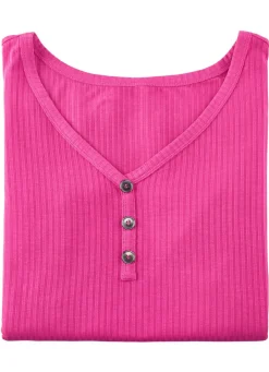 New Laurina Trägershirt mit Zierknopfleiste Damen Tops|Strandkleider