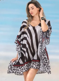 Damen Mona Strandkleider|Sommerkleider<Laurina Tunika, leicht transparent