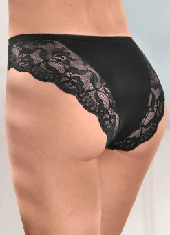 Laurina Viererpack Slips mit floraler Elastikspitze Damen Slips