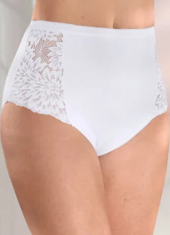 Hot Laurina Viererpack Slips mit Elastikspitze Damen Slips
