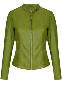 Damen Mona Lederjacken<Lederjacke mit Stehkragen