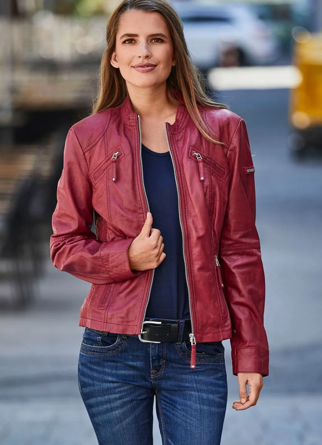 Damen Mona Lederjacken<Lederkurzjacke von „Cabrini“