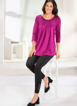 Damen Mona Leggings<Leggings mit edel glänzendem Ziermotiv