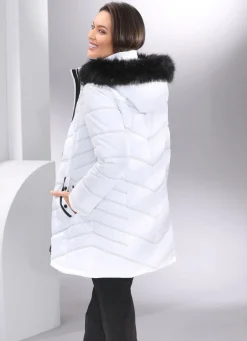 Damen Mona Winterjacken<Longjacke mit abnehmbarer Kapuze