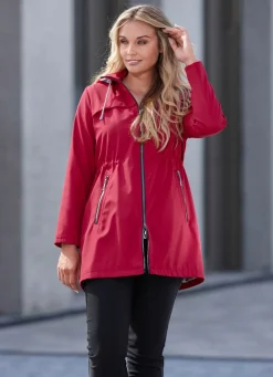 Damen Mona Übergangsjacken<Longjacke mit abnehmbarer Kapuze
