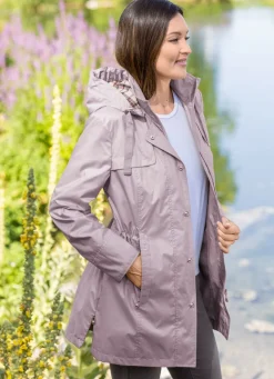 Damen Mona Übergangsjacken<Longjacke mit abnehmbarer Kapuze