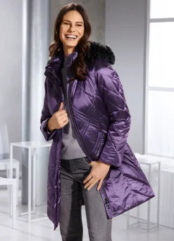 Damen Mona Winterjacken<Longjacke mit abnehmbarer Kapuze