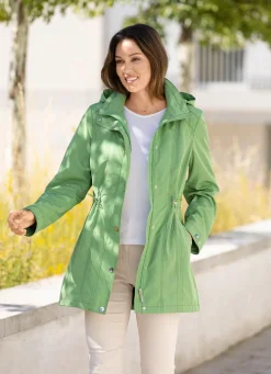 Damen Mona Übergangsjacken<Longjacke mit Durchzugsband und Stopper in der Taille