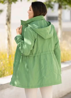 Damen Mona Übergangsjacken<Longjacke mit Durchzugsband und Stopper in der Taille
