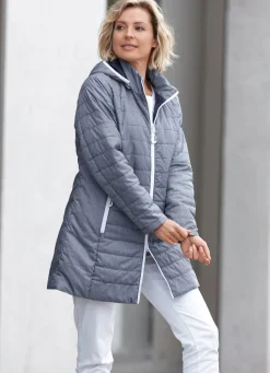 Damen Mona Übergangsjacken<Longjacke mit Minimaldessin