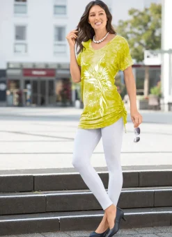 Longshirt in Batik-Optik in 2 Farben Damen Shirts Mit Strass|Kurzarm