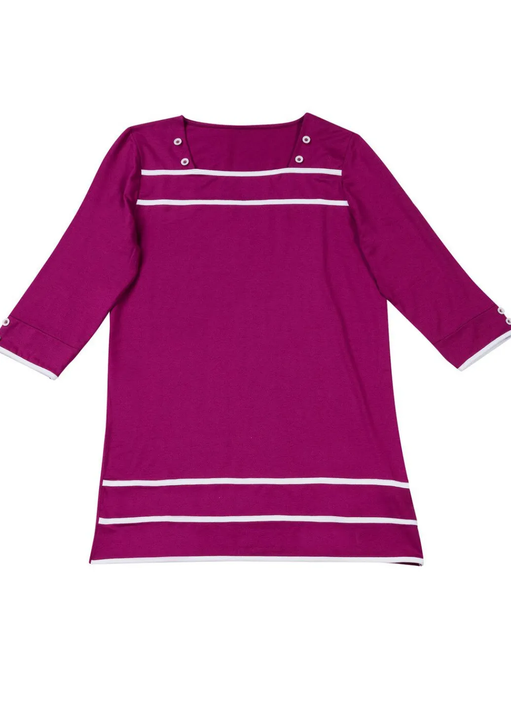 New Longshirt mit Karree-Ausschnitt in 3 Farben Damen Longshirts