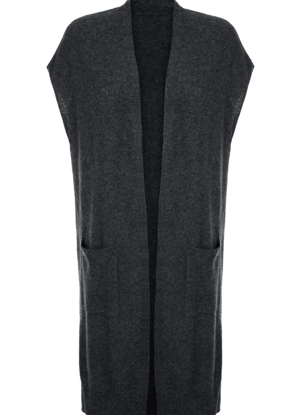 Long-Strickweste aus Kaschmir Damen Strickwesten|Basics