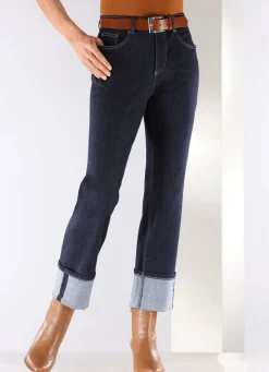 Damen Mona Lange Hosen|Jeans<Magic-Jeans mit krempelbaren Aufschlägen