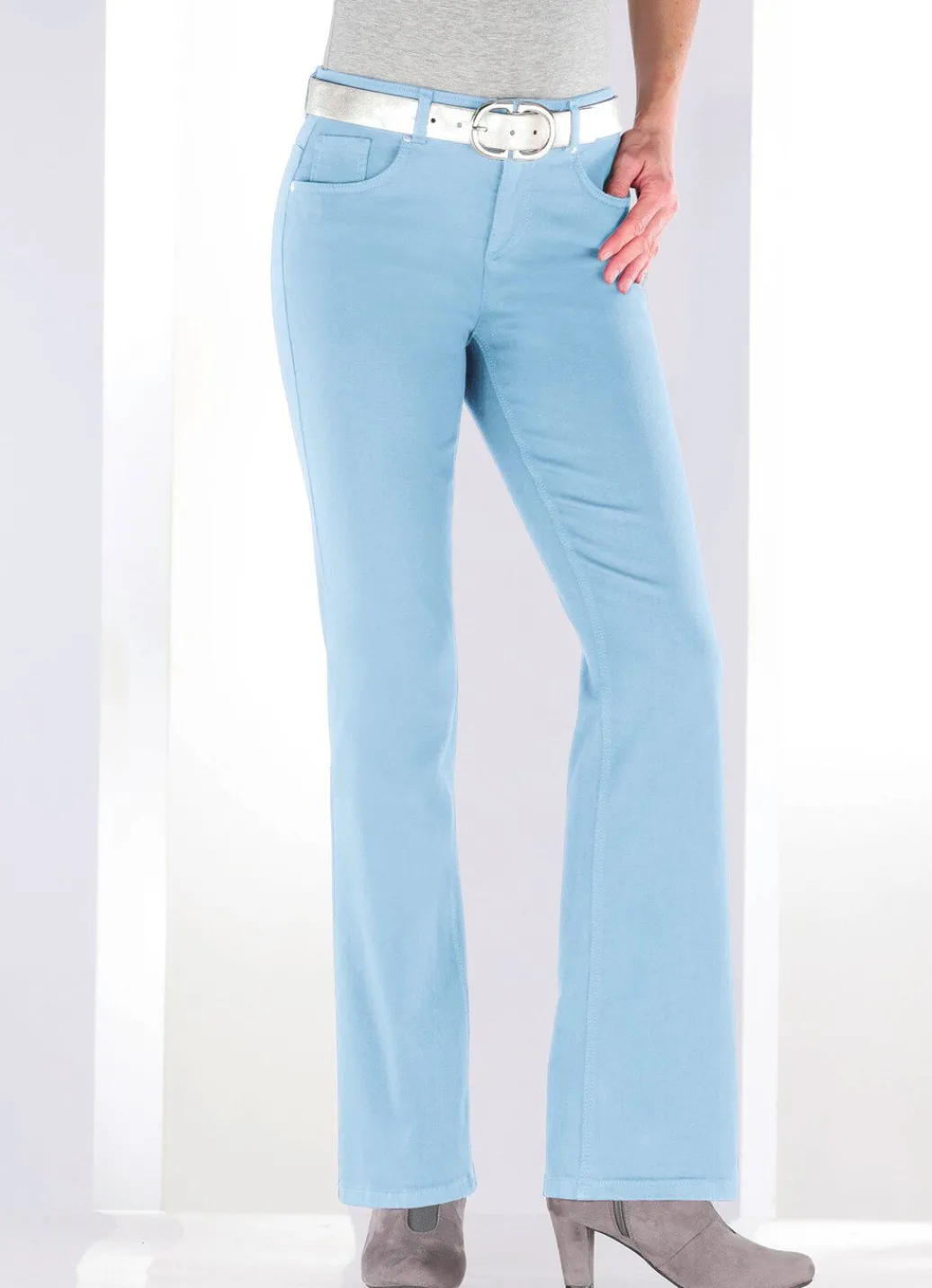 Damen Mona Lange Hosen|Jeans<Magic-Jeans mit modisch weiterem Beinverlauf