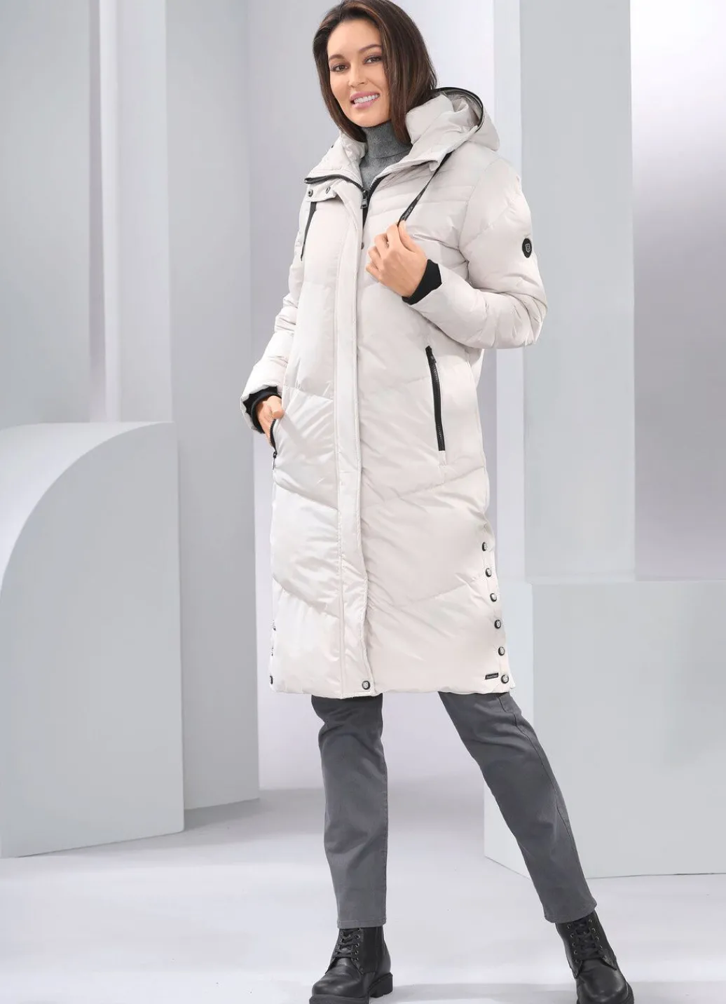 Damen Mona Wintermäntel<Mantel mit fester Kapuze