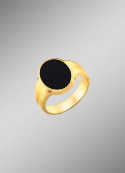 Clearance Maskuliner Herrenring mit Onyx Herren Ringe