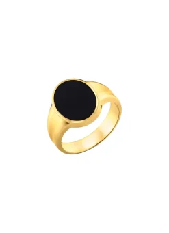Clearance Maskuliner Herrenring mit Onyx Herren Ringe