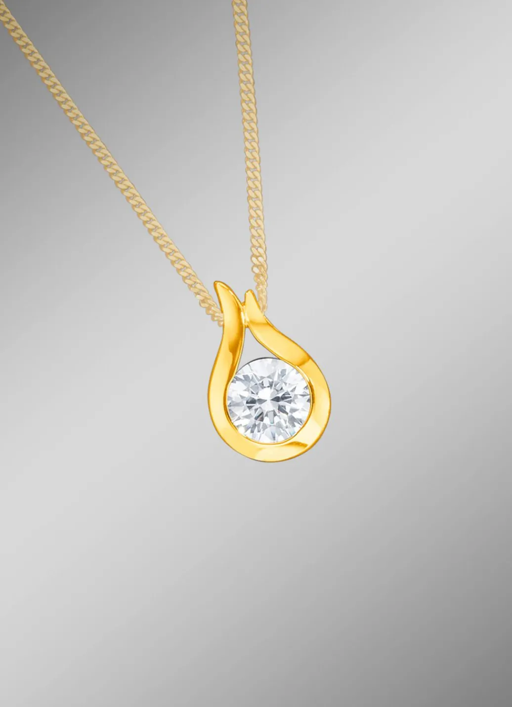 Discount Massiver Anhänger mit Zirkonia Damen Anhänger
